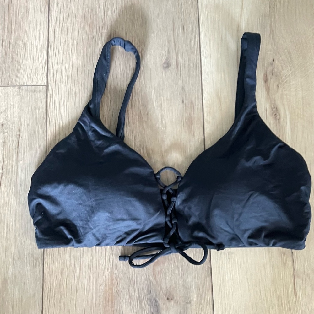 Time and tru tie front bikini top